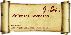 Gábriel Szabolcs névjegykártya